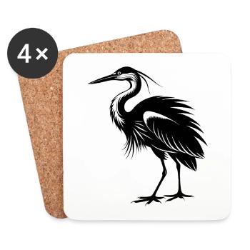 Egret - Coasters (set of 4) - white - Front