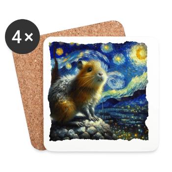 Aguti Starry Night - Coasters (set of 4) - white - Front