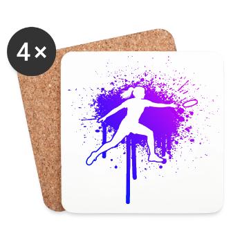 Disc Golf Gift Idea for a Disc Athlete - Coasters (set of 4) - white - Front