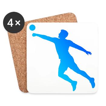 Fistball Playing Gift Idea for a Ball Athlete - Coasters (set of 4) - white - Front