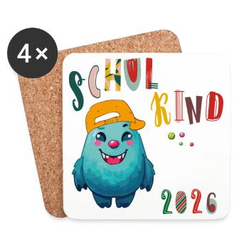 Effectifs scolaires 2026 - Dessous de verre (lot de 4) - blanc - Devant
