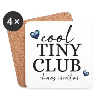 Cool Tiny Club - Coasters (set of 4) - white - Front