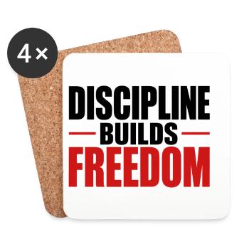 Discipline builds Freedom - Coasters (set of 4) - white - Front