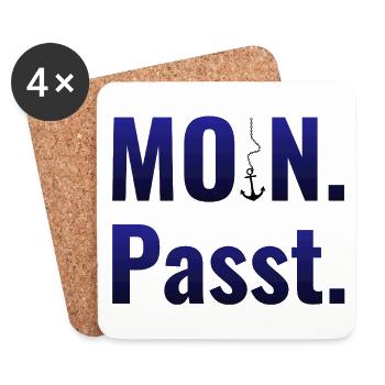 MOIN. Passt. - Untersetzer (4er-Set) - Weiß - Vorne