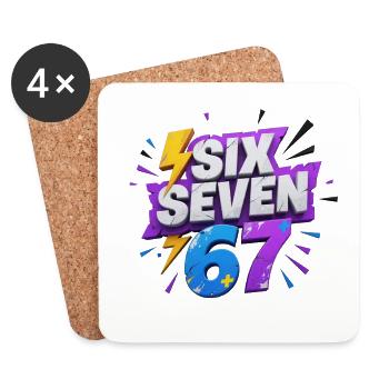 Six Seven 67 - Untersetzer (4er-Set) - Weiß - Vorne