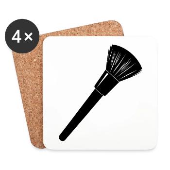 Make-up-Pinsel - Untersetzer (4er-Set) - Weiß - Vorne