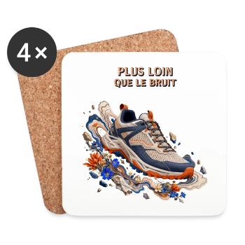 Plus loin que le bruit - Dessous de verre (lot de 4) - blanc - Devant