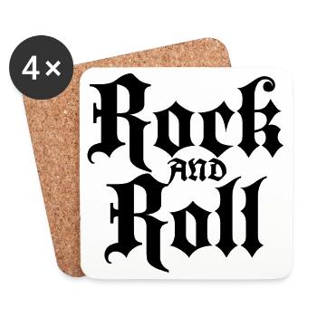 Tatouage gothique rock and roll - Dessous de verre (lot de 4) - blanc - Devant