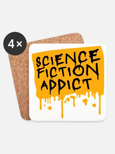 Science Fiction Addict Sci Fi Liebhaber Zitat Text - Untersetzer (4er-Set) - Weiß