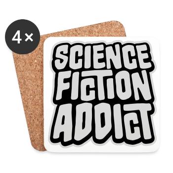 Science Fiction Addict Sci Fi Liebhaber Zitat Text - Untersetzer (4er-Set) - Weiß - Vorne