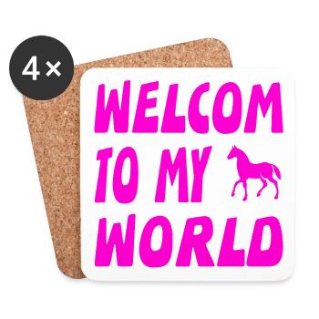 horses - Coasters (set of 4) - white - Front