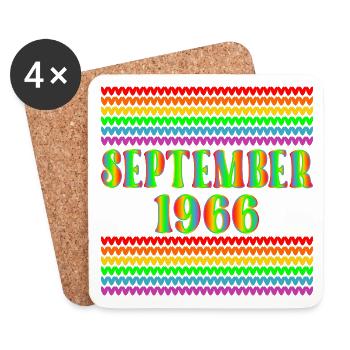 Rainbow - 60e anniversaire, septembre 1966 - Dessous de verre (lot de 4) - blanc - Devant