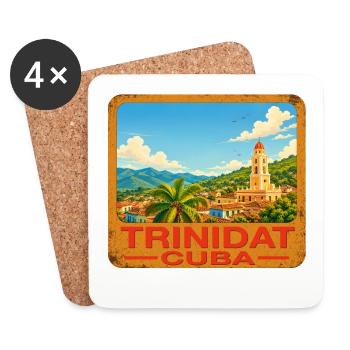 Trinité, Cuba - Dessous de verre (lot de 4) - blanc - Devant