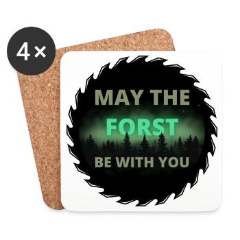 May the Forst be with you Sägeblatt-Edition - Untersetzer (4er-Set) - Weiß - Vorne