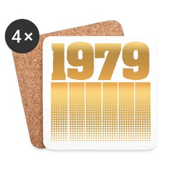 Born in 1979 - Coasters (set of 4) - white - Front