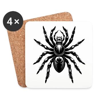 Tarantula spider - Coasters (set of 4) - white - Front