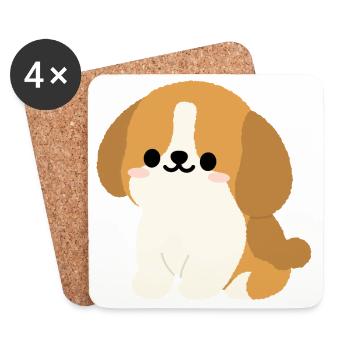 Charming Spaniel - Coasters (set of 4) - white - Front