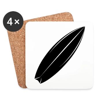 Surfboard - Coasters (set of 4) - white - Front
