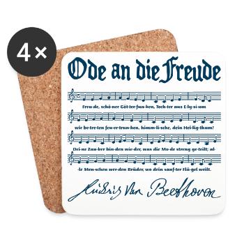 Ode to Joy - Coasters (set of 4) - white - Front