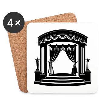Theaterbühne - Untersetzer (4er-Set) - Weiß - Vorne