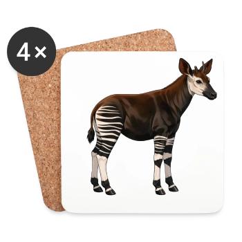 Okapi - Untersetzer (4er-Set) - Weiß - Vorne