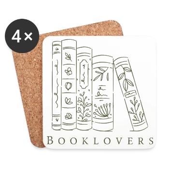 Booklovers - Untersetzer (4er-Set) - Weiß - Vorne