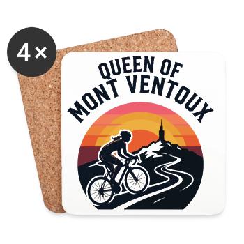 Chemise rétro Reine du Mont Ventoux - Dessous de verre (lot de 4) - blanc - Devant