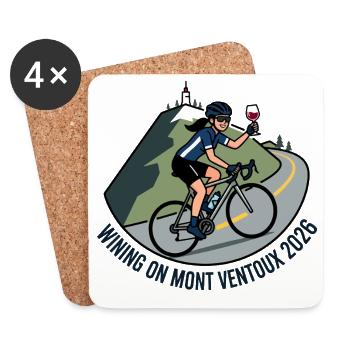 Wining On Mont Ventoux 2026 - Coasters (set of 4) - white - Front