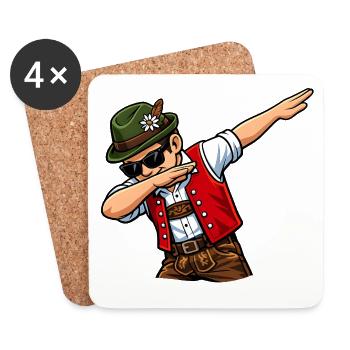 Dabbing Österreicher - Untersetzer (4er-Set) - Weiß - Vorne