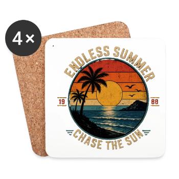 Endless Summer - Chase The Sun 1986 - Untersetzer (4er-Set) - Weiß - Vorne