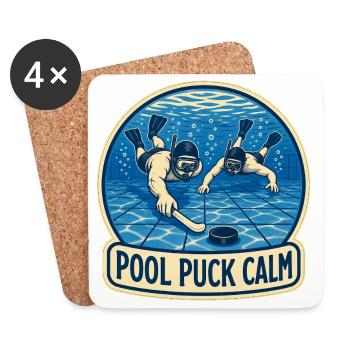 POOL PUCK CALM - Untersetzer (4er-Set) - Weiß - Vorne