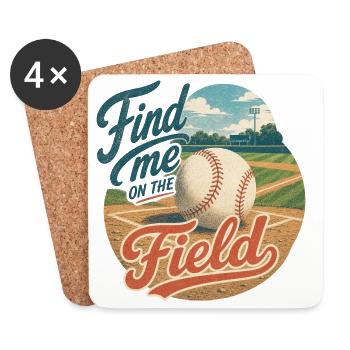 Find Me On The Field - Untersetzer (4er-Set) - Weiß - Vorne