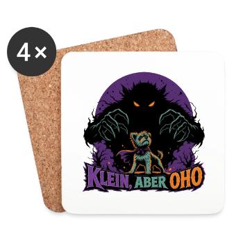 Monster-Wache - Untersetzer (4er-Set) - Weiß - Vorne