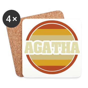 Geschenk für Agatha - Untersetzer (4er-Set) - Weiß - Vorne
