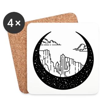 Canyon in der Mondsichel - Untersetzer (4er-Set) - Weiß - Vorne