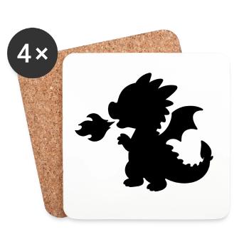Dragon - Untersetzer (4er-Set) - Weiß - Vorne