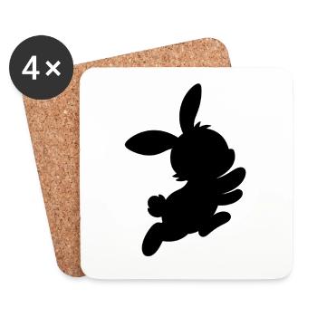 Bunny - Untersetzer (4er-Set) - Weiß - Vorne