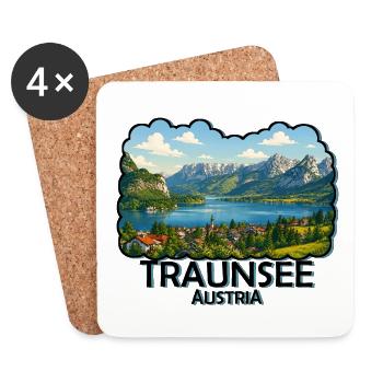 Lake Traunsee - Coasters (set of 4) - white - Front