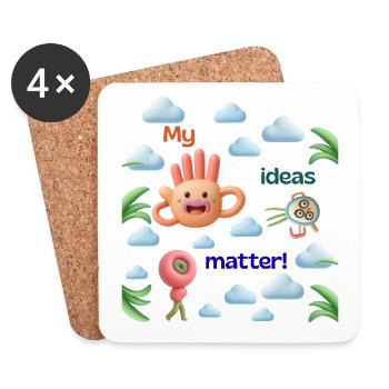 My ideas matter - Coasters (set of 4) - white - Front
