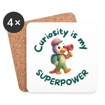 Curiosity is my Superpower - Coasters (set of 4) - white - Front