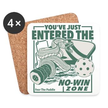 Pickleball - you've just entered the no-win zone.  - Untersetzer (4er-Set) - Weiß - Vorne