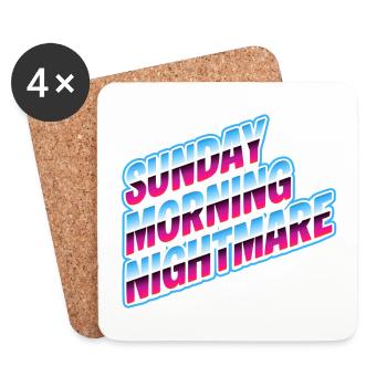 Das lustige Sonntagmorgen-Albtraum-Wochenende ist vorbei - Untersetzer (4er-Set) - Weiß - Vorne
