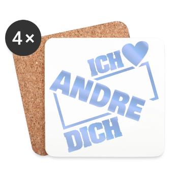Andre als Liebe - Untersetzer (4er-Set) - Weiß - Vorne