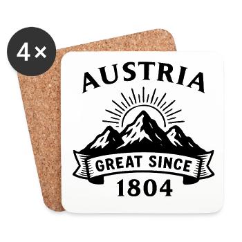 Austria great since 1804 (Kaisertum) - Untersetzer (4er-Set) - Weiß - Vorne