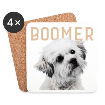 Boomer Dog Vintage - Untersetzer (4er-Set) - Weiß - Vorne