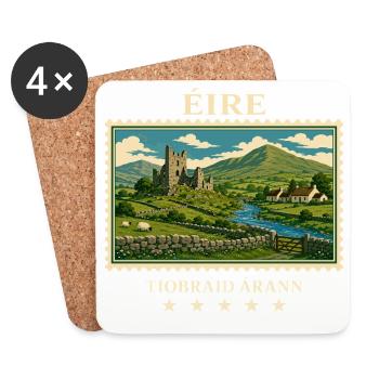 Irland Tipperary Vintage Reisemarke - Untersetzer (4er-Set) - Weiß - Vorne