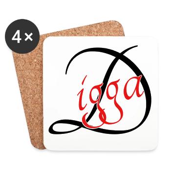 Digga - Untersetzer (4er-Set) - Weiß - Vorne