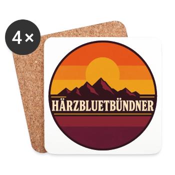 Bündner Härzbluetbündner - Untersetzer (4er-Set) - Weiß - Vorne