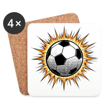 Immer Am Ball Bleiben - Untersetzer (4er-Set) - Weiß - Vorne