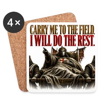 Baldwin IV Crusader King Stoic Warrior Gift T-Shir - Coasters (set of 4) - white - Front